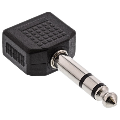 InLine® Audio Adapter Stereo, 6,3mm Klinke Stecker an 2x 3,5mm Klinke Buchse (Produktbild 2)