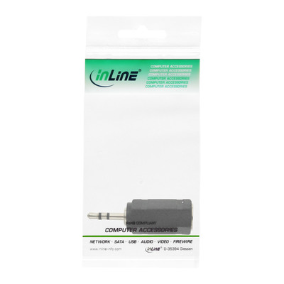 InLine® Audio Adapter, 2,5mm Klinke Stecker zu 3,5mm Buchse, Stereo (Produktbild 3)