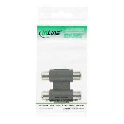 InLine® Audio Adapter, 2x Cinch Kupplung, Buchse / Buchse (Produktbild 2)