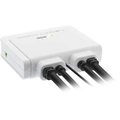 InLine® KVM Switch, 2-fach, USB-C zu DisplayPort 1.2, 4K, Audio, integr. Kabel (Produktbild 3)