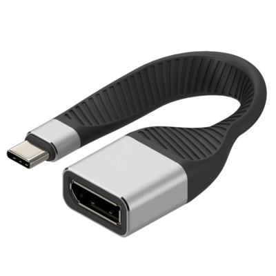 Techly USB-C Stecker zu Displayport Buchse -- kurz, flaches FPC Kabel, ICOC-USBC-DP12 (Produktbild 1)