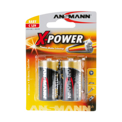ANSMANN 5015623 Alkaline Batterie Baby C, X-Power, 7500mAh, 2er-Pack (Produktbild 1)