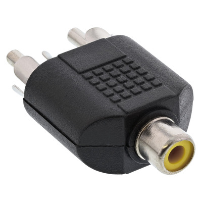 InLine® Audio Adapter, Cinch Buchse an 2x Cinch Stecker (Produktbild 1)