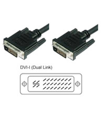 DVI-I 24+5 Dual Link, Anschlusskabel -- Stecker/Stecker, Analog / Digital, 1,8m