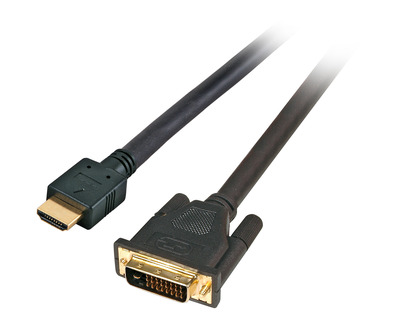 HighSpeed HDMI - DVI Kabel,HDMI A - DVI -- 24+1 St-St 5m, schwarz